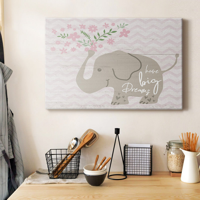 Éléphant floral, H 24 po x l 36 po
