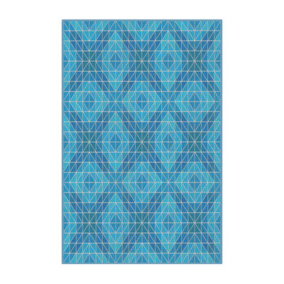 Tapis de zone bleue à motifs