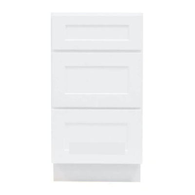 Base de meuble-lavabo 3 tiroirs blanc Shaker