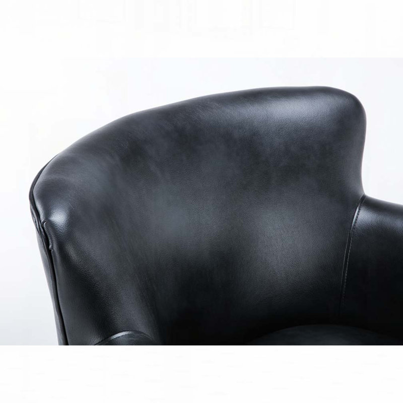 Fauteuil en similicuir, Gris anthracite