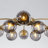 Smoke Grey Glass Globe Blossom Flush Mount Ceiling Light-1460750851