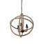 Lustre en forme de globe à 3 lumières de style bougie Asjad
