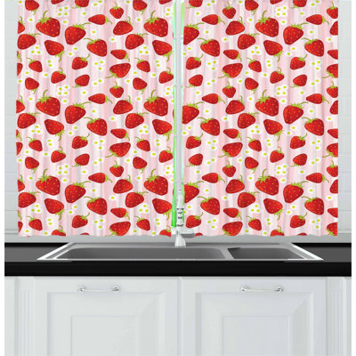 Floral Tailored Kitchen Curtain