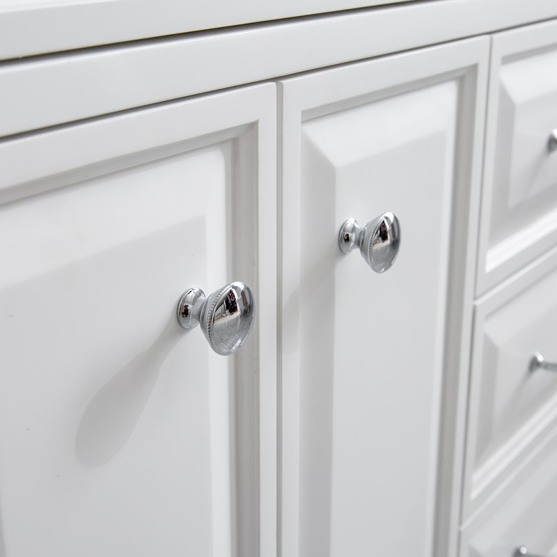 Palace 60'' W Double Vanity, Pure White, Stainless Steel