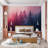 Pink & Navy Misty Pine Forest-553718190