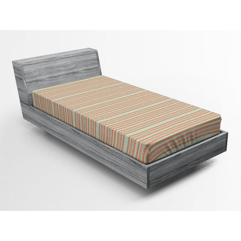 Microfiber Abstract Fitted Sheet, Twin Fitted Sheet