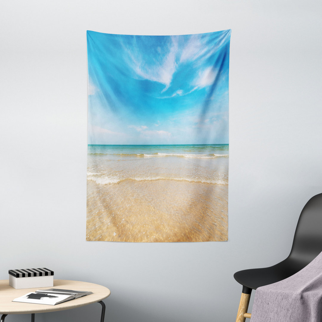 Wandbehang Meer und Himmel Landschaft am Strand in tropischen exotischen hawaiianischen karibischen LÃ¤ndern