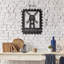 Élégant accessoire mural décoratif en métal, noir, 11,8 po x 14,6 po | Fabrication 100% métal, épaisseur: 0,08 pouce | Conception murale facile, parfaite pour la décoration intérieure et l'esthétique moderne, durable et élégante