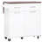 White 47.2-Inch Kitchen Island With Drop Leaf, Two Drawers, And 3 Pot Organizer - Removable Side Shelf, 9 Wheels, Trash Can Cabinet Cart Universal Towel Rack Style, Adjustable Shelf-914149995