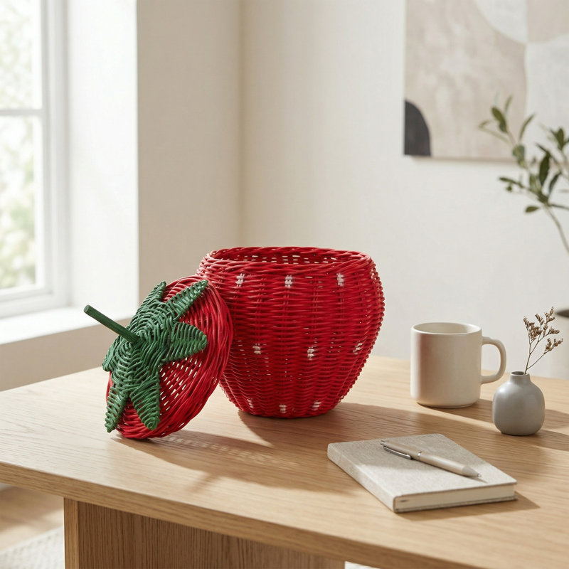 Panier en osier Bay Isle Home ™,  6 po x 5,5 po x 5,5 po