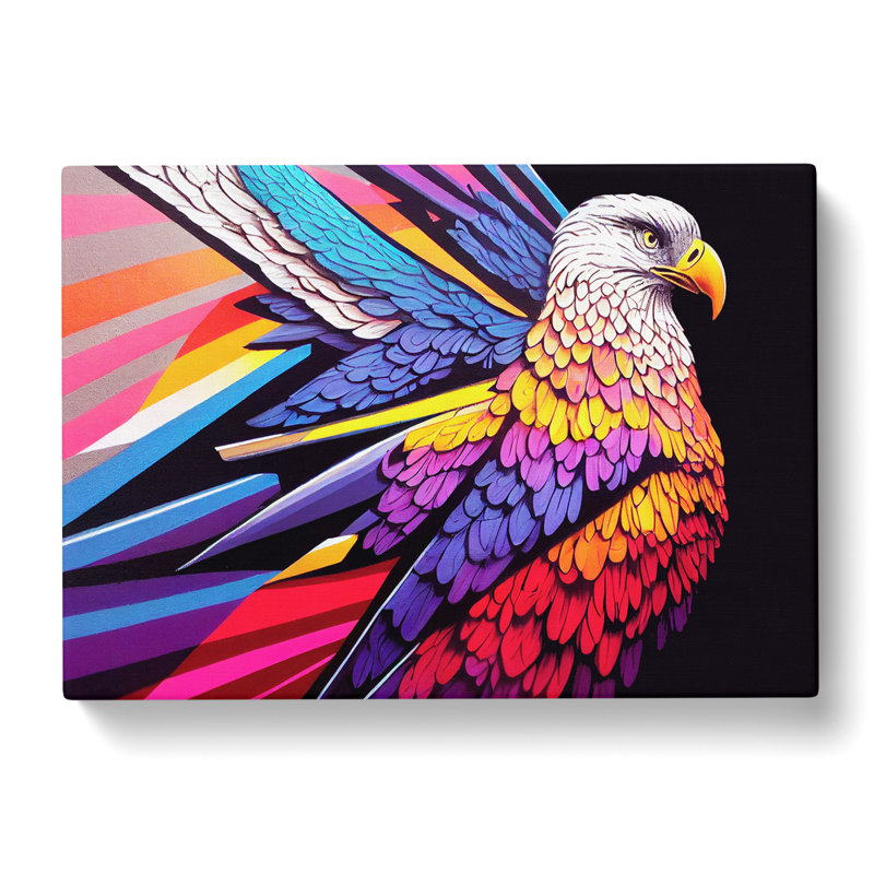 Colourful Eagle Bird Vol.4 - Wrapped Canvas, 35cm H x 50cm W x 3cm D