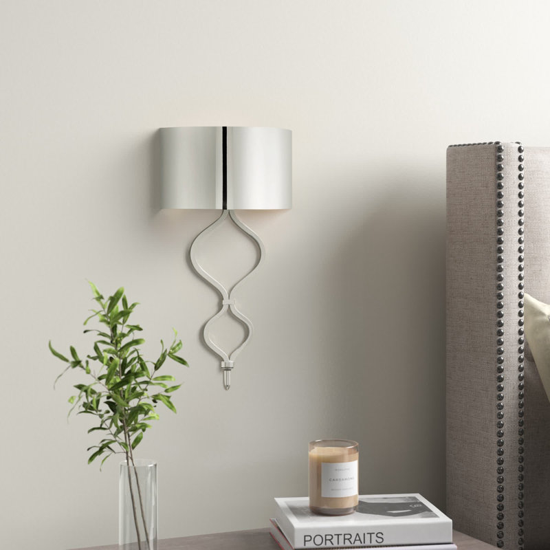 Arnaud Metal 1-Light Dimmable LED Flush Mount, Polished Nickel