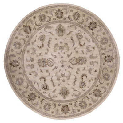 Tapis rond en laine noué à la main