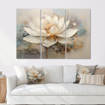 Antique Lotus Connection I - Lotus, reproduction d'art murale
