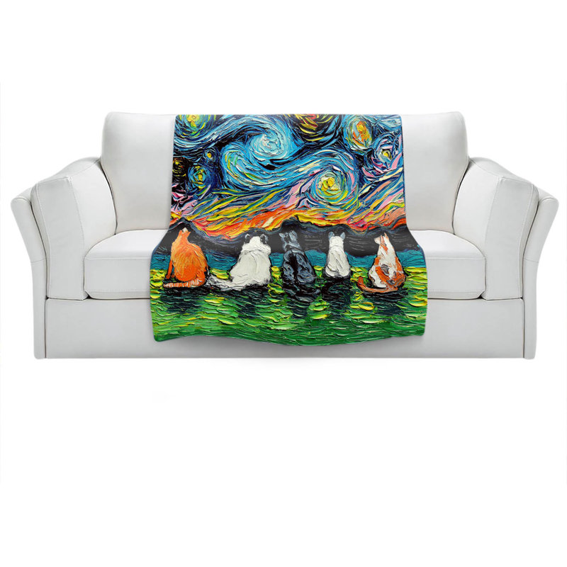 Hand Woven Throw Blanket, 68" x 80"