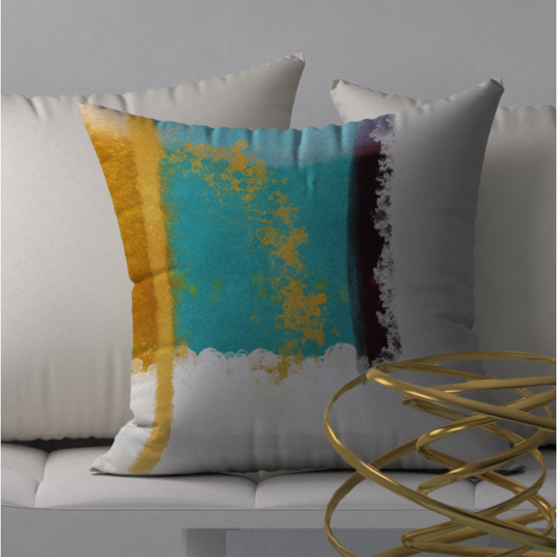 Coussin décoratif abstraite, 20 po X 20 po