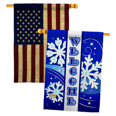 Double Sided 40'' H x 28'' W Polyester House Flag