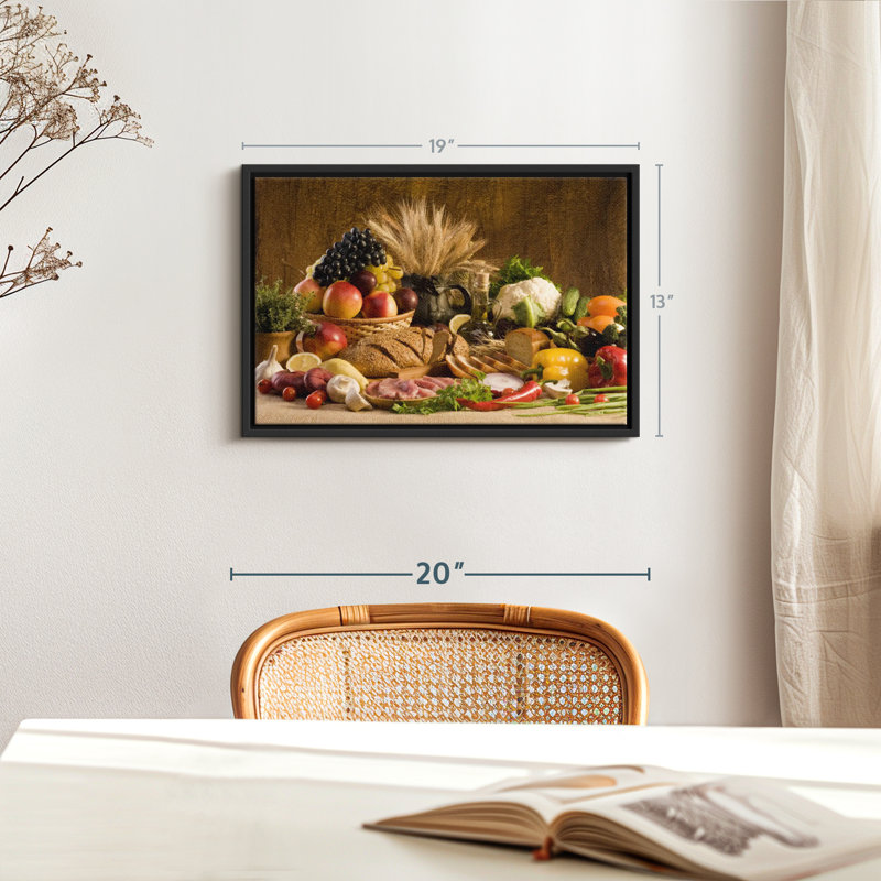 Table of Food, reproduction sur toile, H 13 po x l 19 po