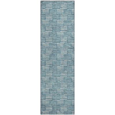 Premium Machine Washable Prisco Teal Rug