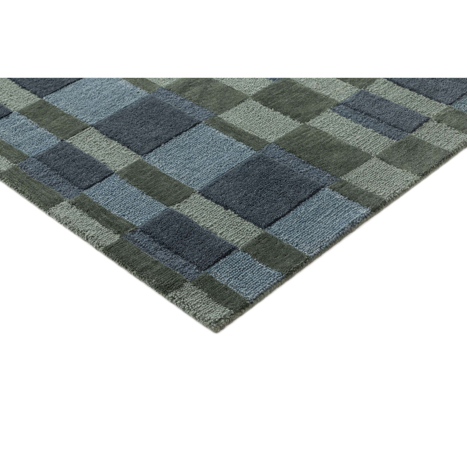 Hand-Tufted Wool Rug, Green, Runner 2'6" x 8'