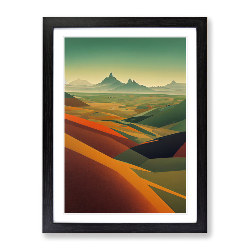 Brilliant Mountain Landscape - Wall Art, Black, 64cm H x 46cm W x 2cm D