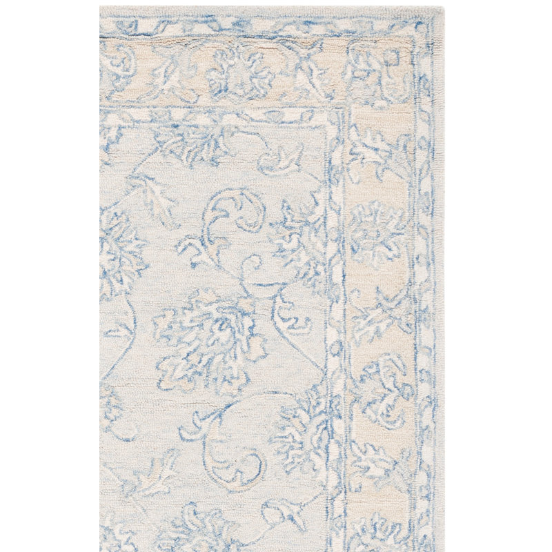 Schmier Hand Tufted Wool And Cotton With Latex Oriental Rug, Square 5'