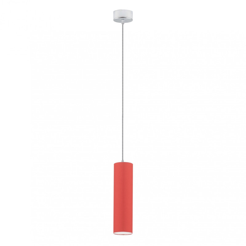 Murdoch 1 - Light Single Pendant, Brushed Nickel, Red