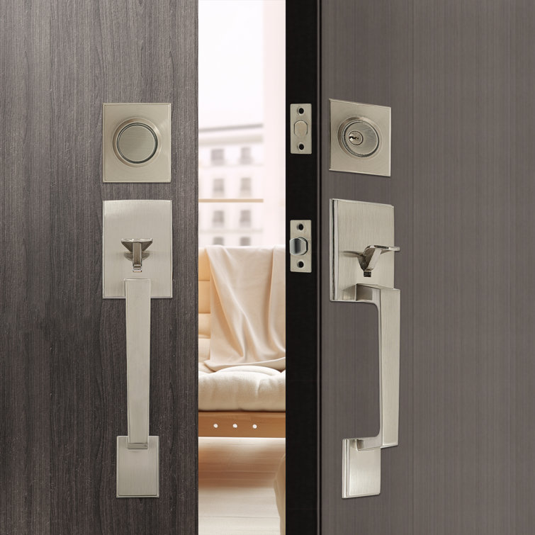 Double Front Door Lock Set Door Set With Reversible Handle Lever