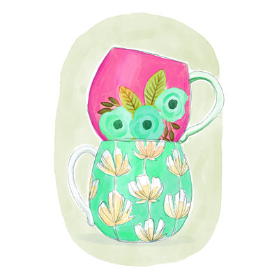 Floral Mugs - Painting Print
