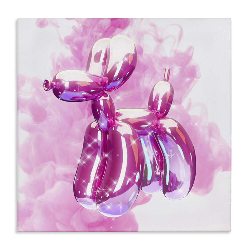 «Pink Glam Balloon Dog» par Ziwei Li, H 24 po x l 24 po