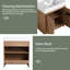 30"Bathroom Vanity with Resin Top, Freestanding Bathroom Cabinet with 2 Soft Closing Doors