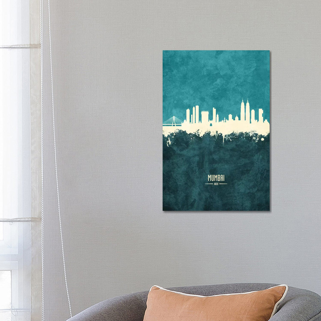 Mumbai Skyline India Bombay by Michael Tompsett - Wrapped Canvas Print