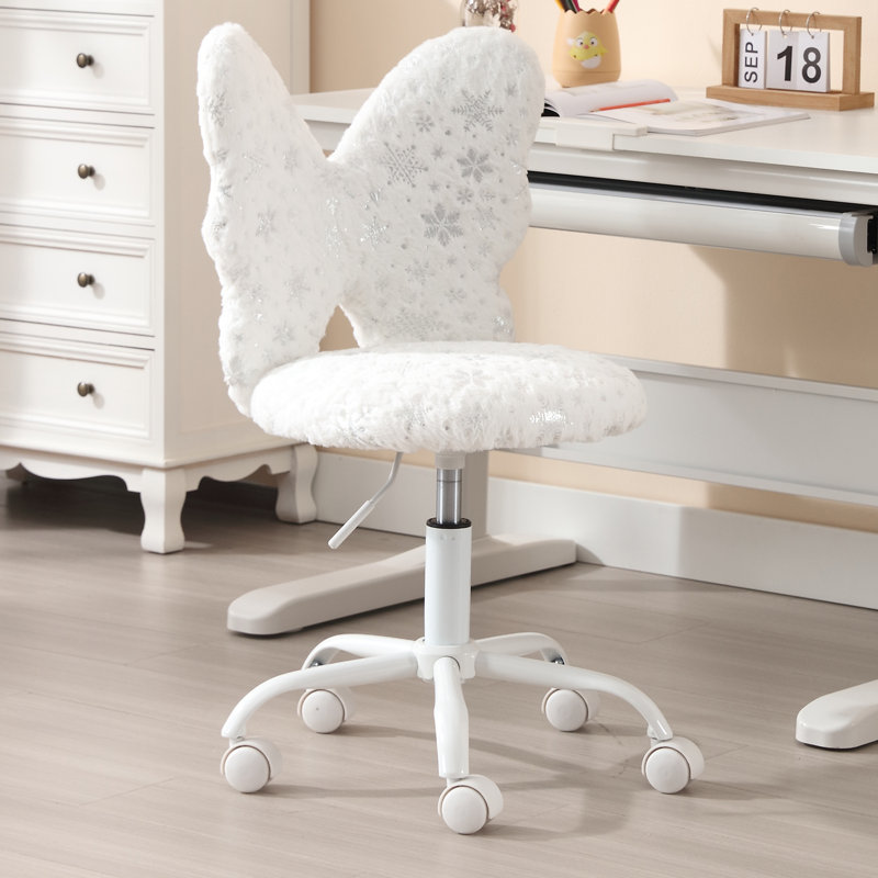 Aafia Kids 19.75" Adjustable Height Desk or Activity Chair, White