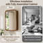 Armoire à pharmacie Nilo en noyer, 40,6 cm (L) x 61 cm (H), avec miroir, étagères en verre ajustables, porte réversible, livrée entièrement assemblée. Gain d'espace garanti pour la salle de bain, la salle de bain ou l'appartement.-20841446-20841447