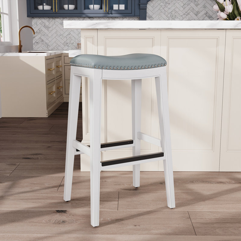 Tabouret de bar 30 po, Gris, Blanc