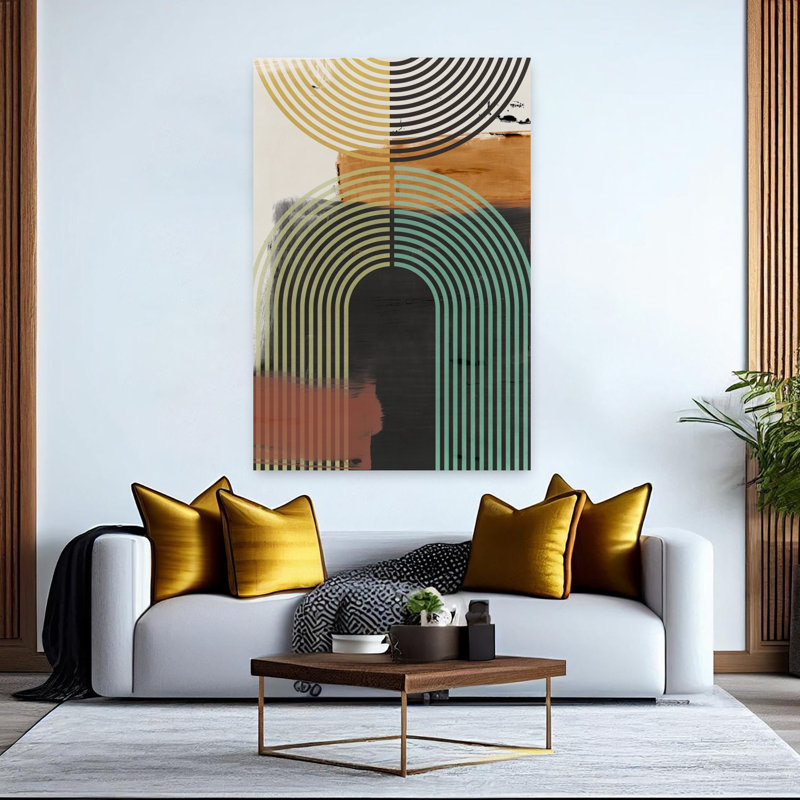 «Bolded I», art abstrait abstrait et audacieux, H 60 po x l 40 po
