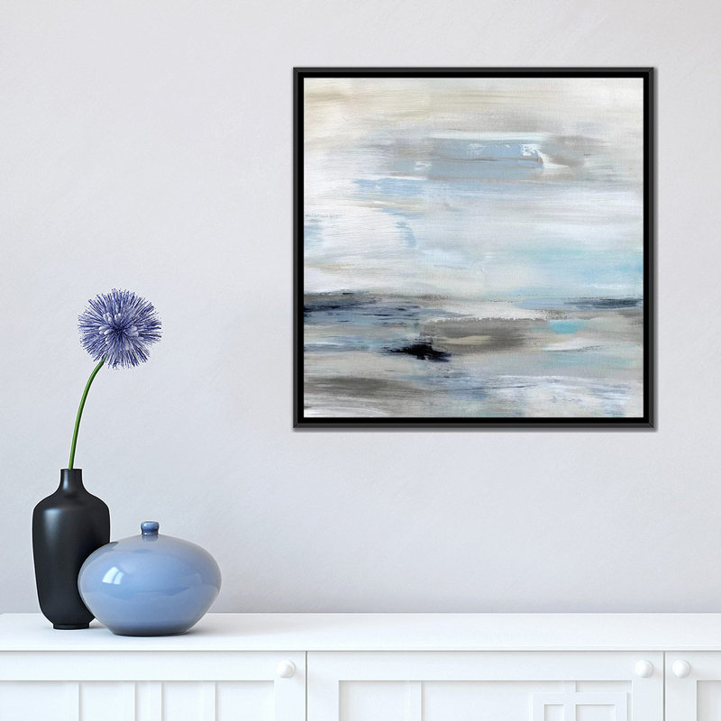 «Gulf Stream», impression sur toile, H 18 po x l 18 po x P 1,5 po, Toile avec cadre noir, Pas de tapis