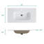 Lavabo intégré en céramique blanche, design durable et élégant