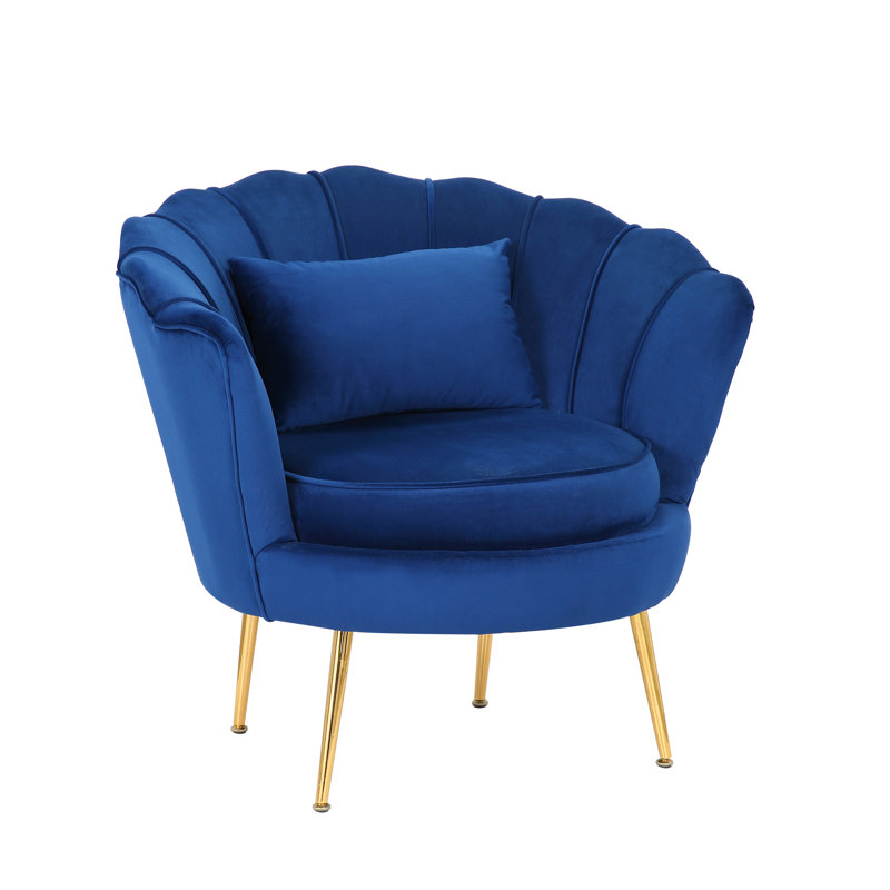Gladden Upholstered Accent Chair, Blue 