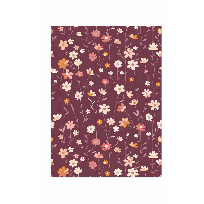 Motif floral de fleurs sauvages II, H 20 po x l 16 po