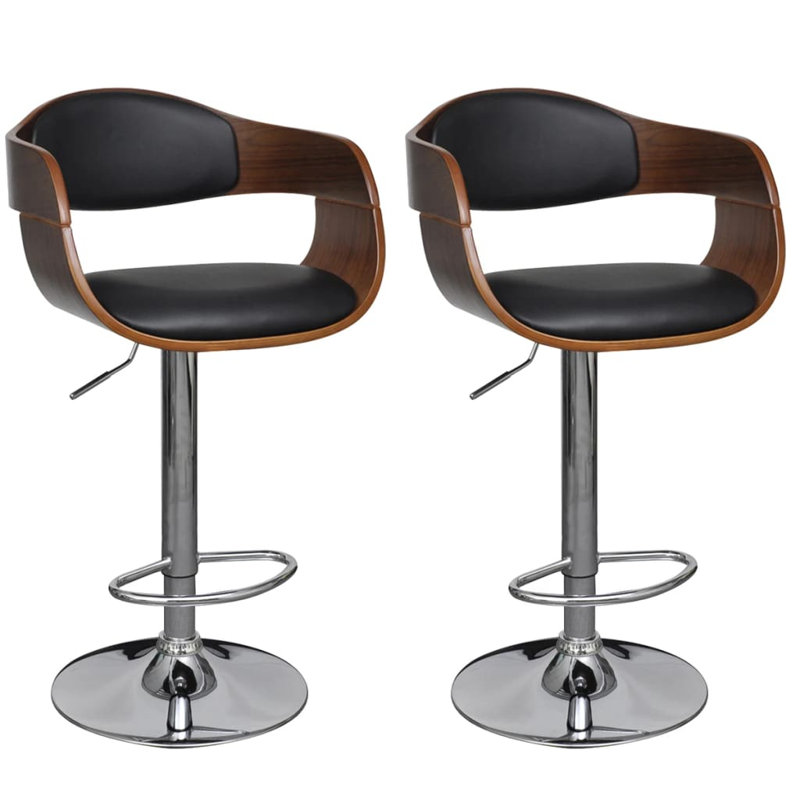 Johansen Swivel Upholstered Adjustable Height Counter Stool with Metal Frame