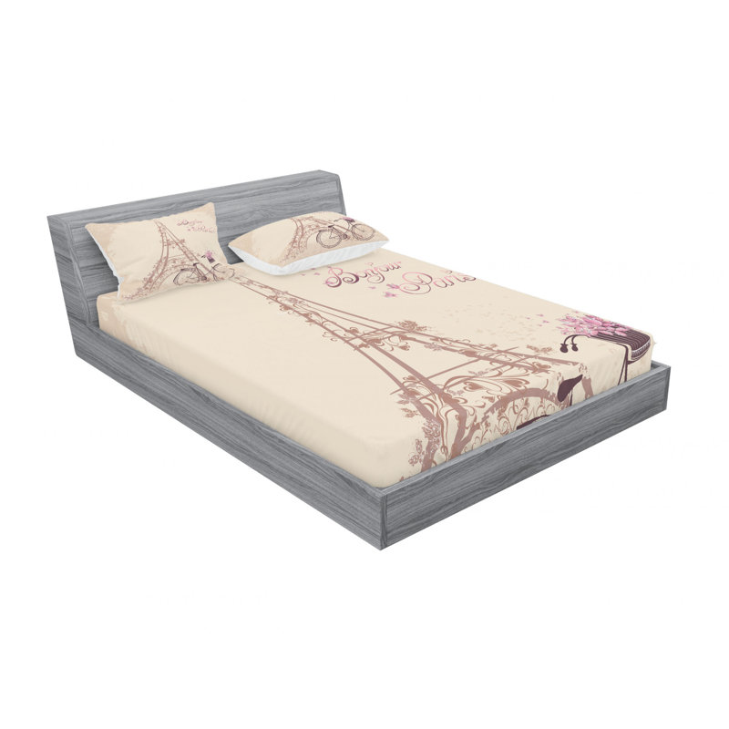 Microfiber Sheet Set, Queen Sheet Set + Fitted Sheet + 2 Pillowcases