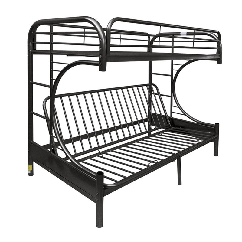 Nordheim Metal Futon Bunk Bed by Isabelle & Max™, Black, Twin XL/Queen