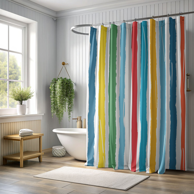 Rideau de douche 66 - Vivid Print, H 74 po x l 71 po