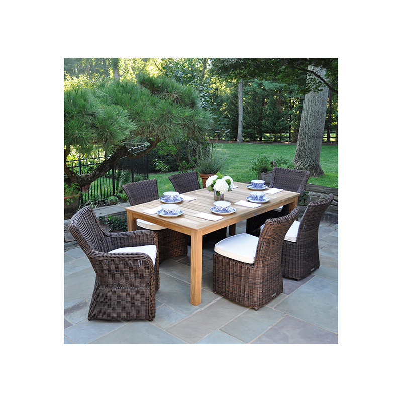 Wainscott Outdoor Dining Table, 42" W x 85" L x 29" H