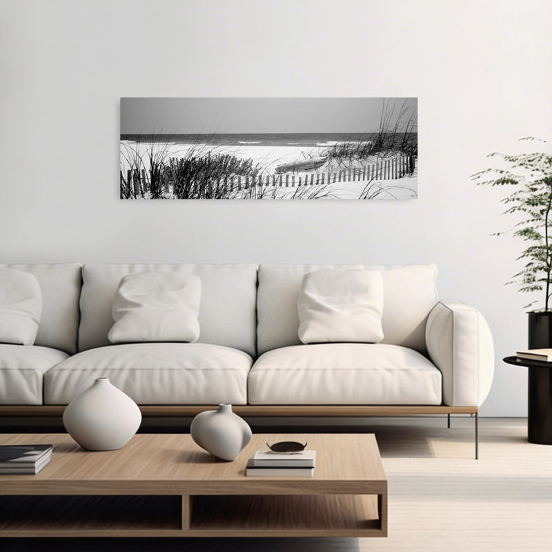 Fence on the beach Bon Secour National Wildlife Refuge Gulf of Mexico Bon Secour Baldwin County Alabama USA 1 Piece Wrapped Canvas Panoramic Wall Art