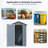 4X6ft Resin Outdoor Storage Shed Kit To Store Patio Furniture  Gray-123950910-123950909