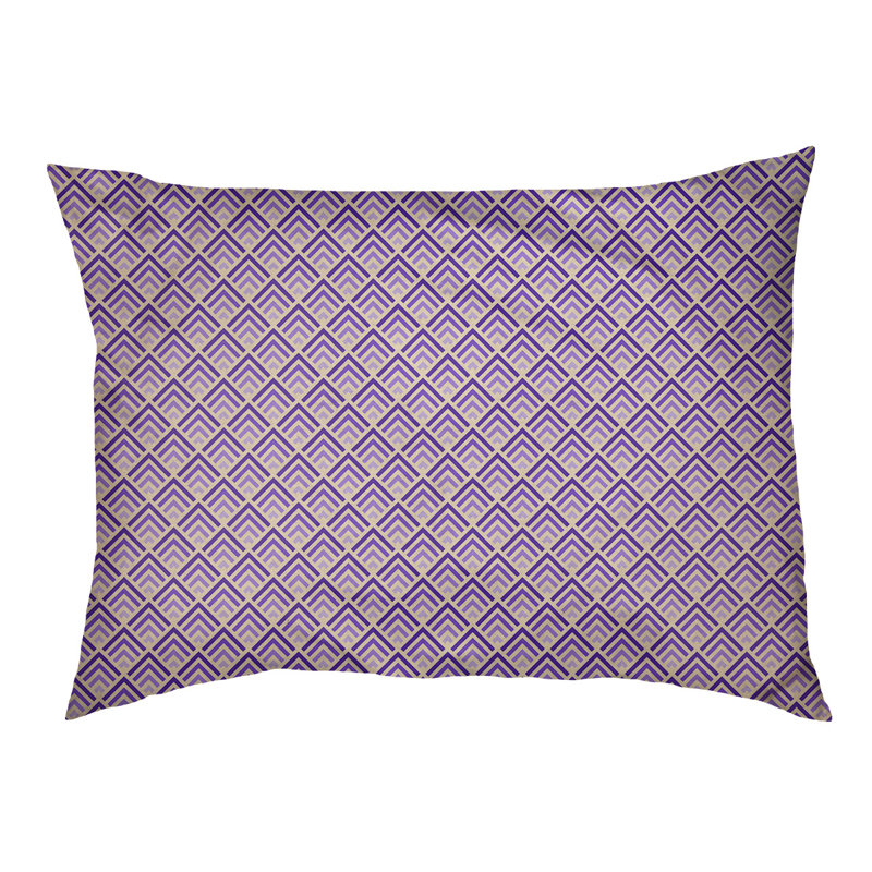 Coussin d'extérieur pour chien Campion, Grand (l 42,5 po x P 32,5 po x H 14 po), Mauve / crème