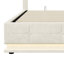 EU Double & King Velvet Ottoman Bed with Under-Bed LED, Cloud Tufted Headboard, Beige, 140/160 x 200cm-171497476