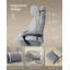 Inbox Zero Adjustable Reclining Ergonomic Faux Leather Swiveling PC & Racing Game Chair with Footrest in Gray